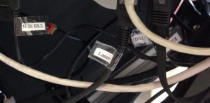 He spent hours labeling all of the cables.