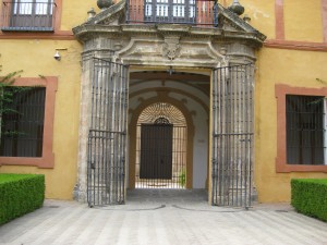 the gates to the Crossing Courtyard