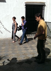 Luis Merino (UPO) and the French TV crew