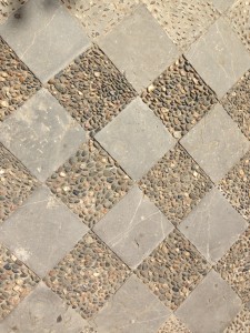 chequer flagstones/cobbles in concrete