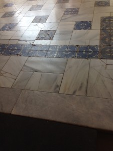 marble tiles with glazed ceramic tile pattern
